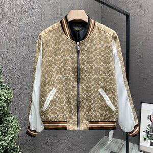 Coach Patchwork All Over Print Jacket Baseball Jacket